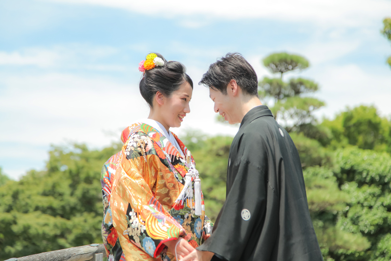 満天の青空とお二人