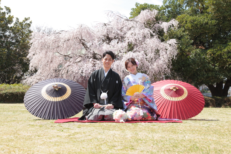 盛り盛りな枝垂桜も