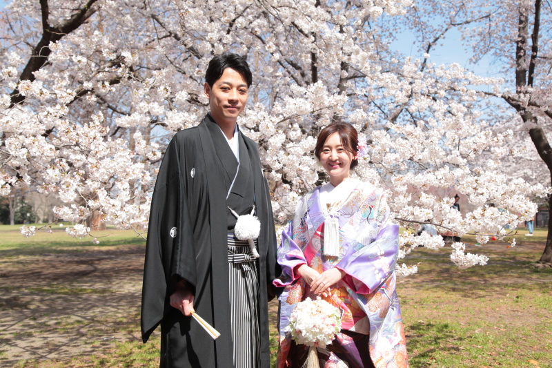 さいたま・市民の森 桜フォト 和装ロケーション撮影