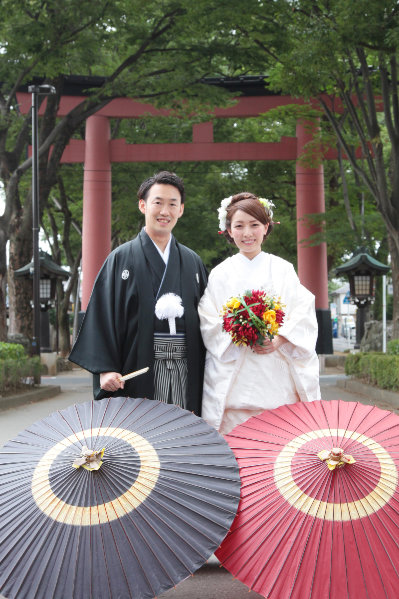 和傘も似合います