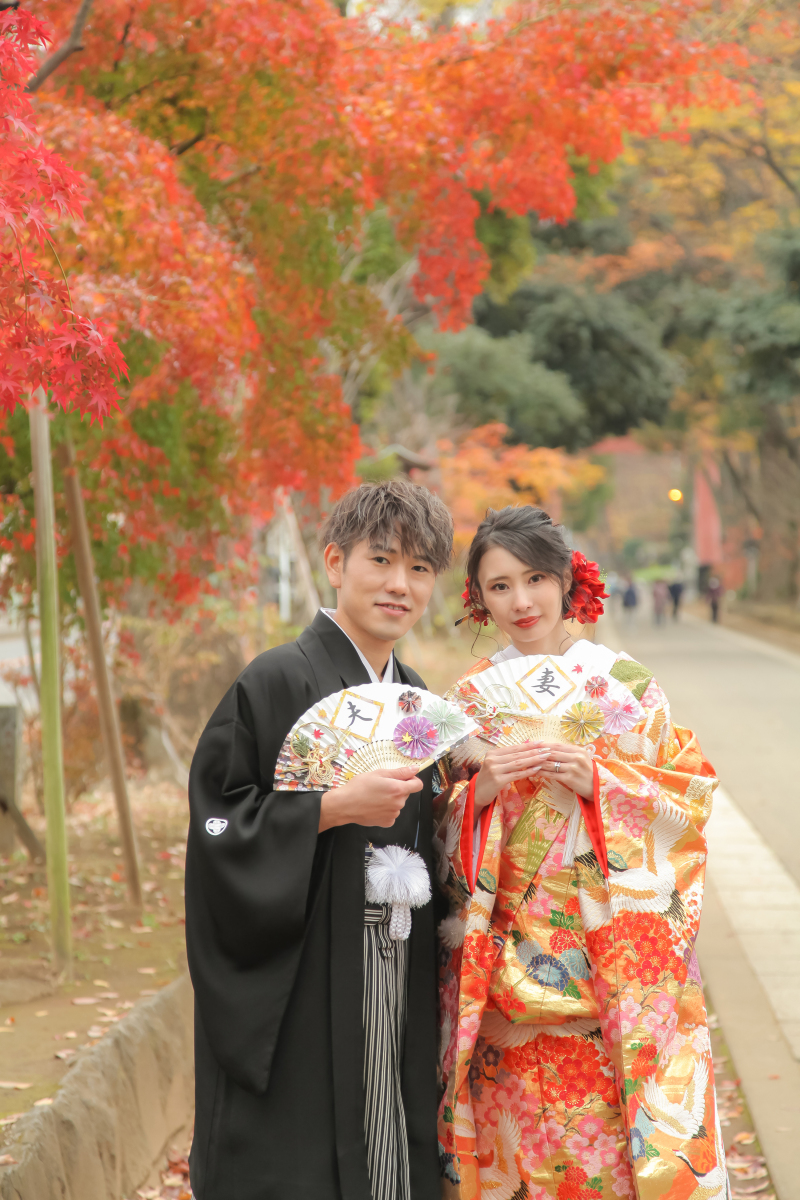 紅葉ロケーションフォト【当店徒歩1分の氷川参道ロケーション】和装基本プラン : 撮影全データ80カット付