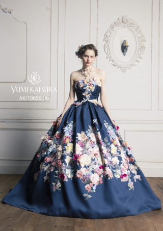 F9895 桂スモーキーブルーアンティークプリント