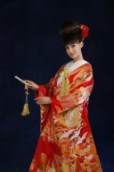 慶長御所解き金駒手刺繍入　赤