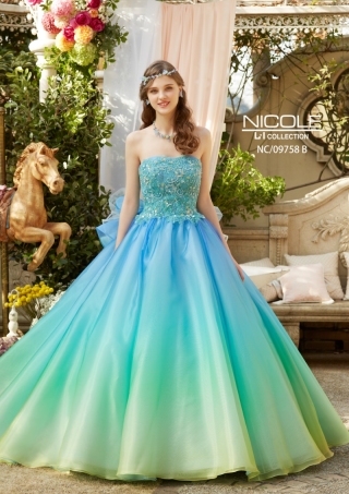 F105 ニコルブルーグラデーションビジュー