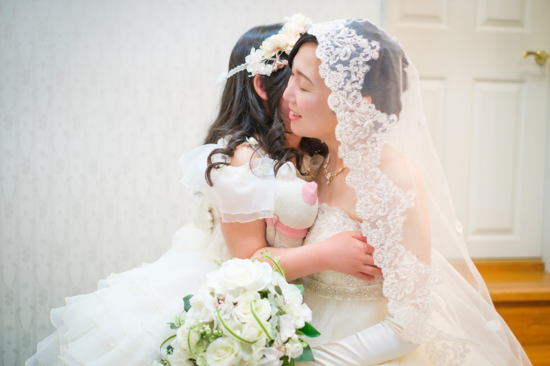 マリアベールがとても美しいご新婦様でした♡