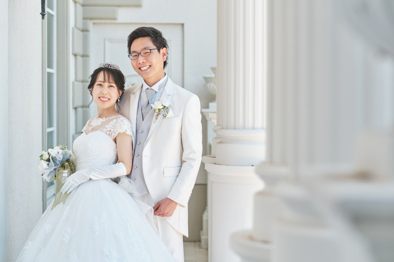 白ドレスで撮影