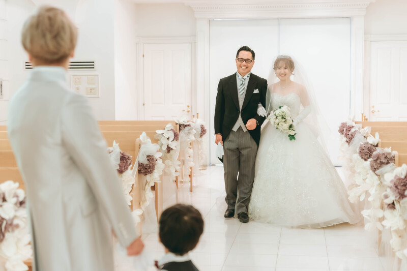 入場シーンや結婚式風の撮影が可能!