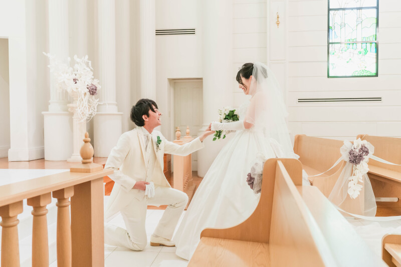 チャペルを貸し切って撮る、ふたりだけの特別な時間