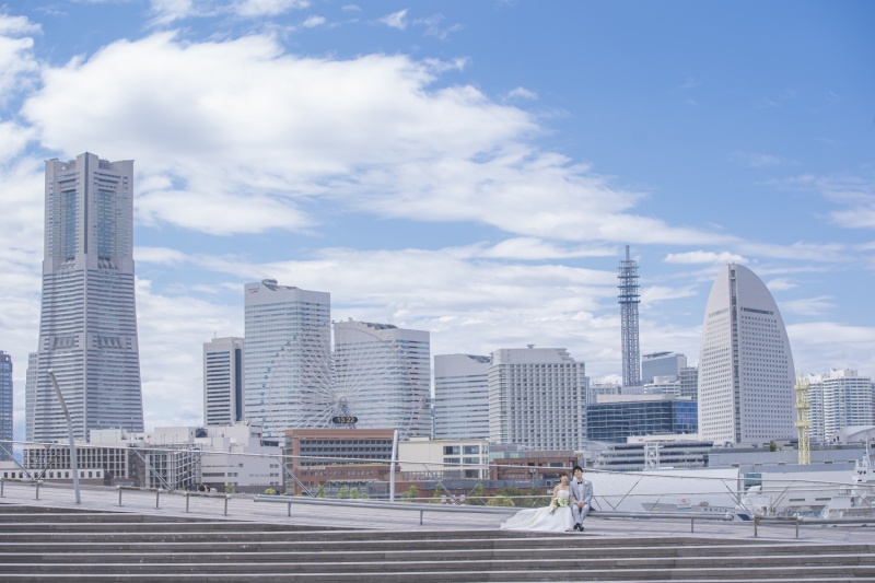 青空と大さん橋
