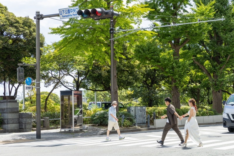 横断歩道のリクエストカット
