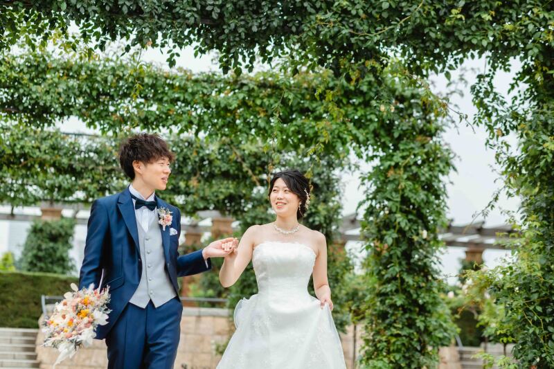 山下公園の自然の中で、撮影スタート!