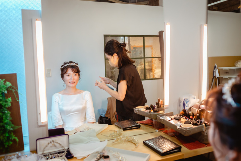 ドキドキのお仕度シーンもしっかり撮影します。