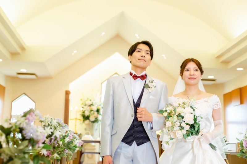 見上げるお二人