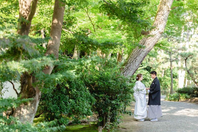 三渓園で和装撮影