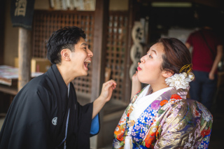 三溪園　三渓園　桜　さくら　和装　フォトウェディング　団子　だんご　ラヴィ　ラビ　華雅苑　ワンスタイル