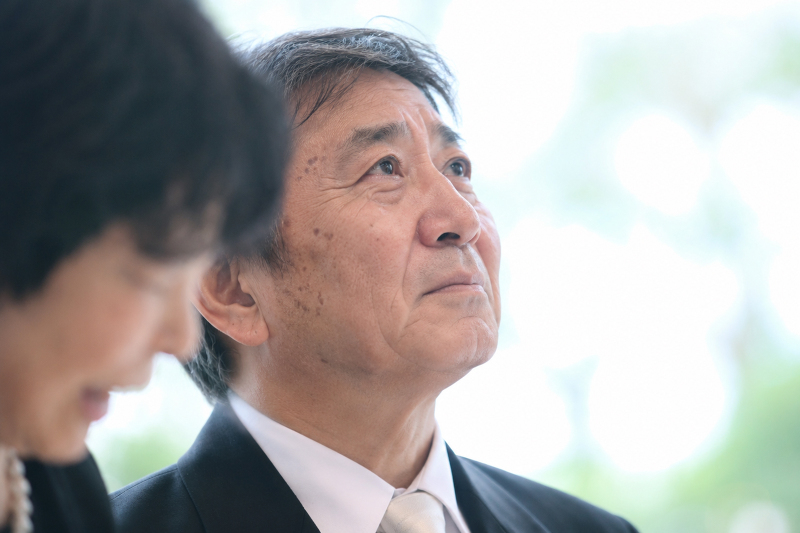 父、感無量
