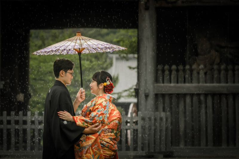 雨だからこそロマンチックに撮影!