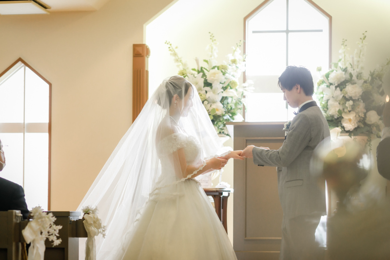 ドキドキの指輪交換シーン