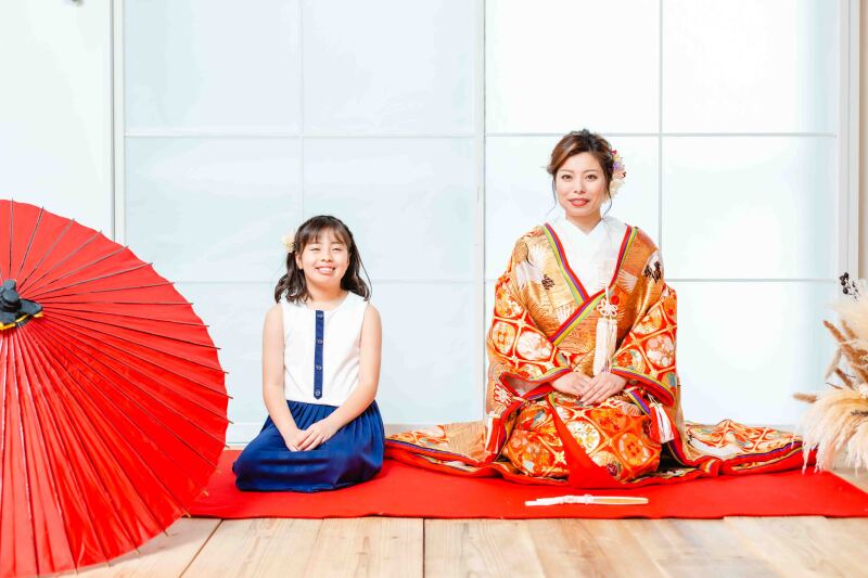 定番のお座りショットも可愛く撮影