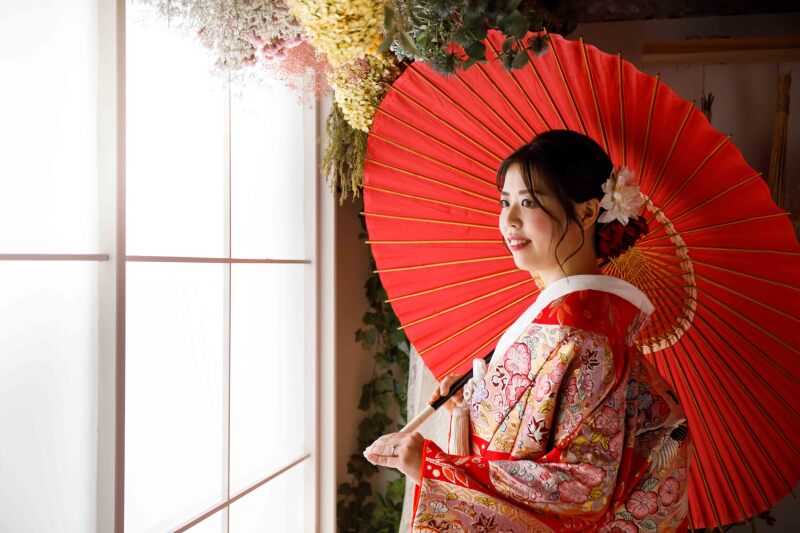 番傘などの小物は無料でお使いいただけます♪
