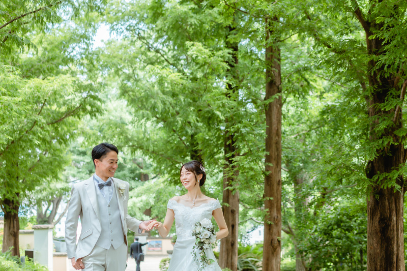 自然あふれる中で二人占めする洋と和の空間