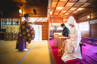 神前式で行うプレシャスなブライダルフォト