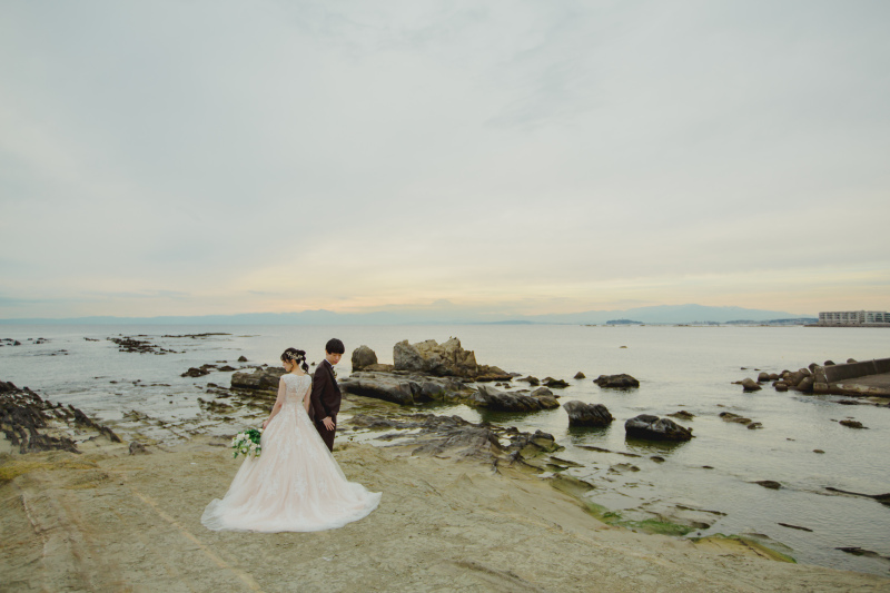 干潮の磯場は素敵なステージ