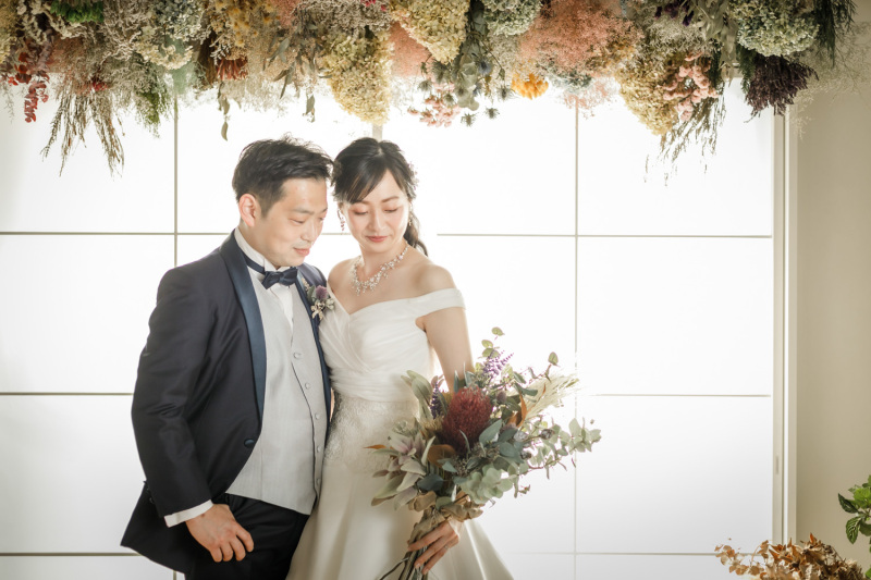 ドライフラワーもりもりのオシャレなスタジオです♪