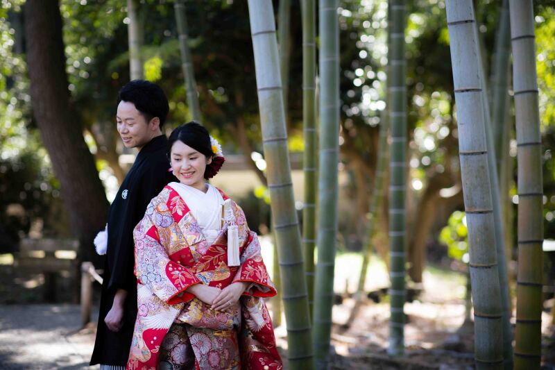 竹林×和装=写真映え最強♡