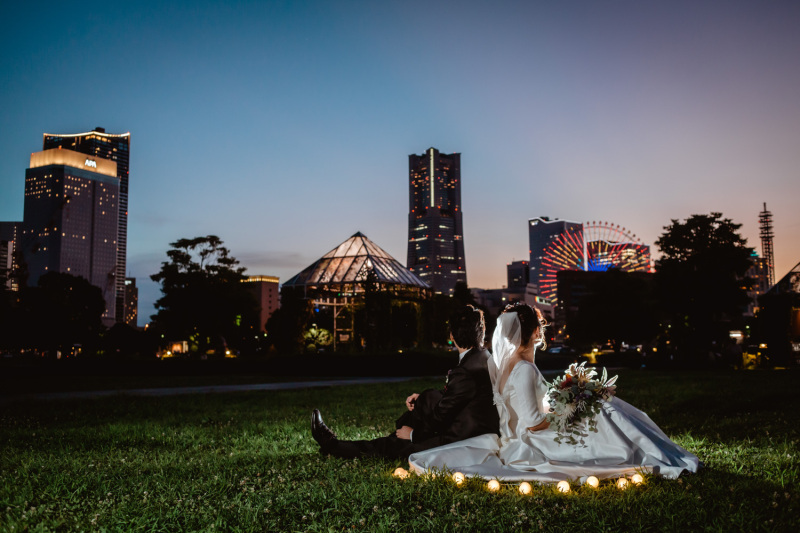 華やかでロマンチックなナイトフォトに