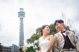 笑顔が弾けるYOKOHAMAブライダルフォト