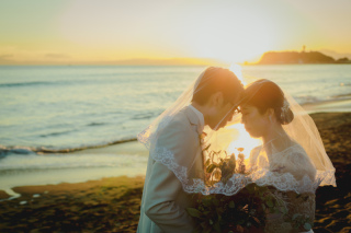 夕暮れグラデーションビーチの魔法にかかる