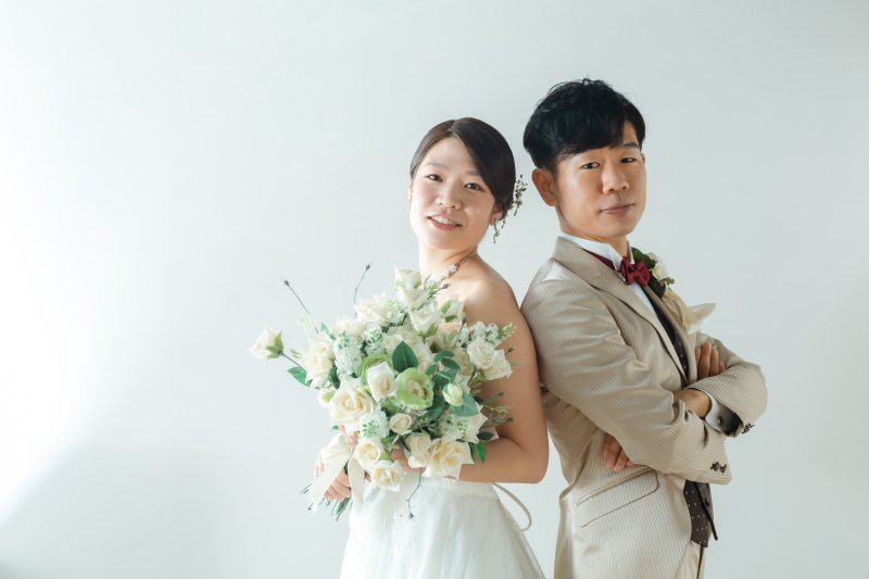 スタジオライトに照らされて