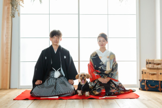 愛犬と共にする純和風スタイル