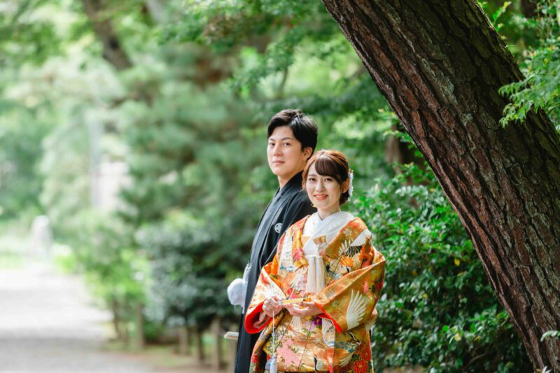三溪園で和装撮影