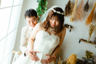 ご懐妊中の花嫁様でも安心のスタジオ撮影♪