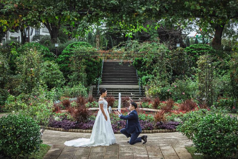 噴水の前でプロポーズ大作戦