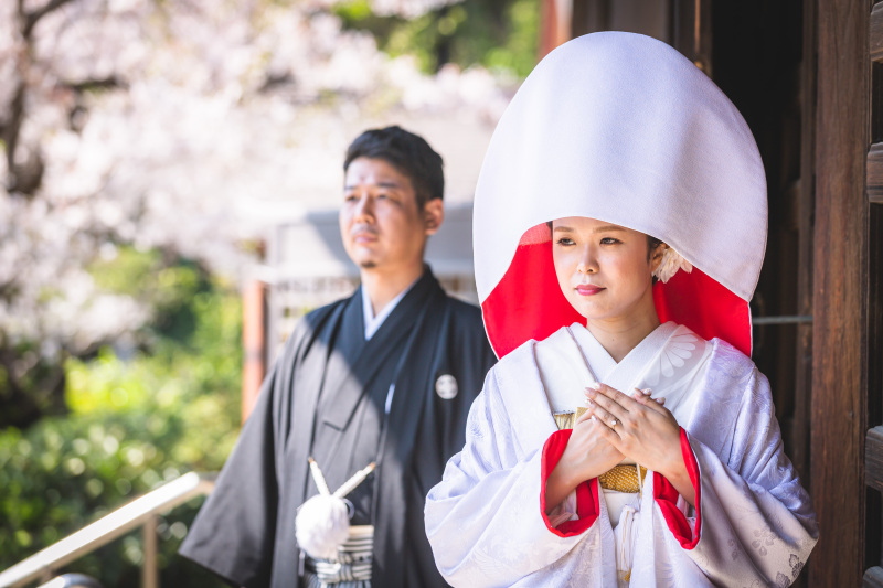 綿帽子が映える一枚に