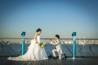 夕方・夜の「大さん橋」