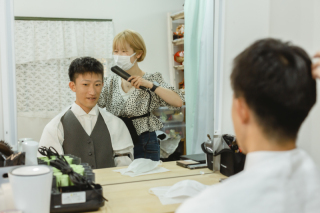 新郎ヘアセット