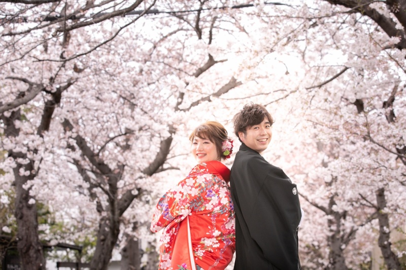 桜満開!和洋装の良い所どりロケーションフォト☆