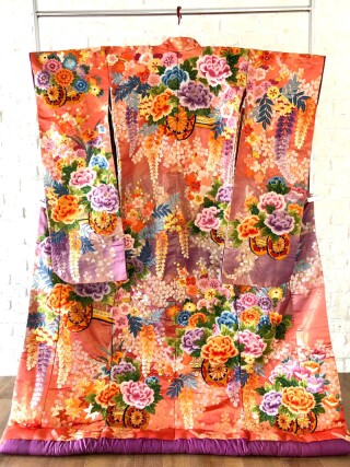 紫ピンク色打掛