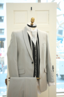 タキシード　ホワイトグレー&times;ブラック