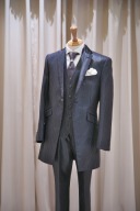 タキシード　紺ストライプ