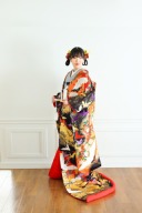 黒掛下×赤色打掛