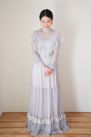 ヴィンテージドレス（パープル/紫）