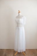 水玉レースのマタニティ衣装