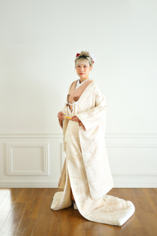 白無垢×オレンジ掛下