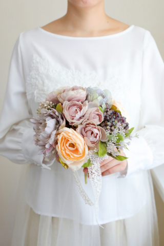 ブーケ　㉒ピンク×むらさきクラッチ