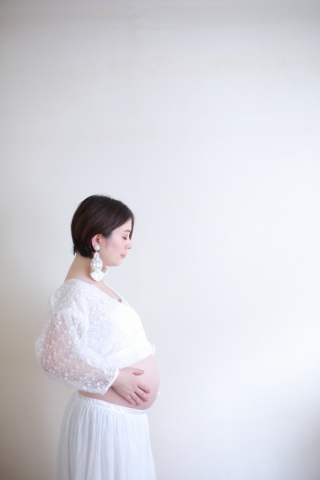 マタニティ衣装（リボンカットソー）